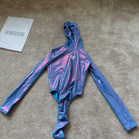 HIRO GATO Mystique Metallic Spandex Leotard L LARGE BRAND NEW LIMITED L@@K - Picture 10 of 12